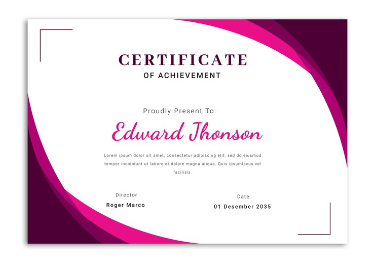 certificate design editable template