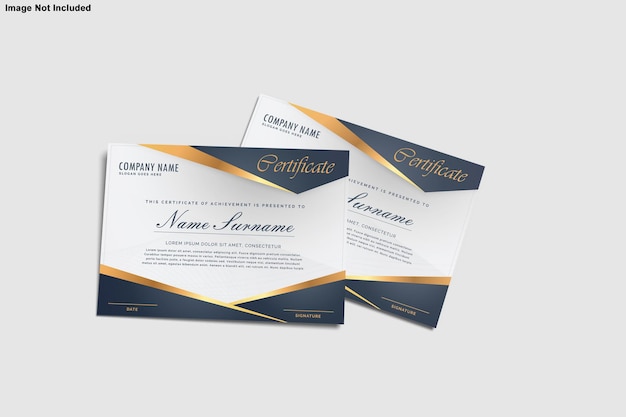 Certificato design mockup