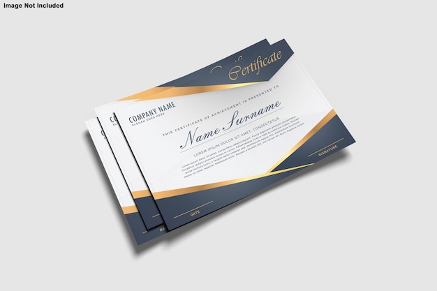 Certificato design mockup