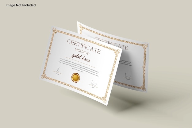 PSD vettore certificato di mockup