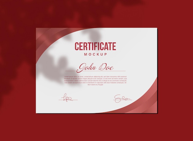 Vettore certificato di mockup