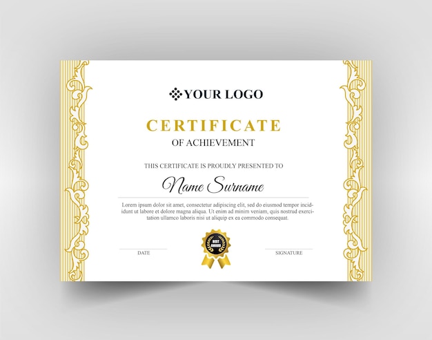 certificate template psd