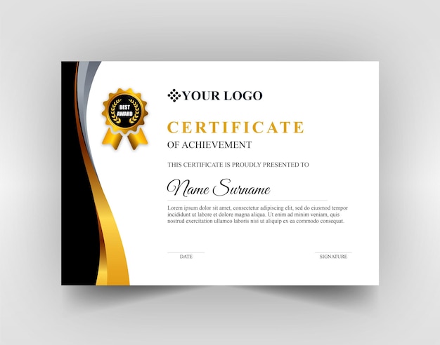 Certificate template psd