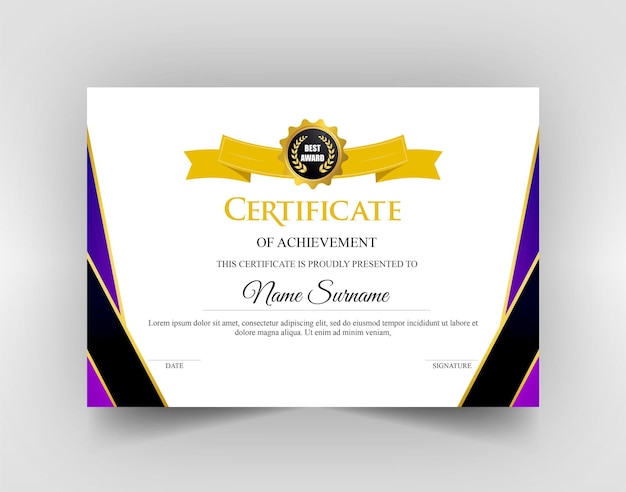Certificate Template PSD