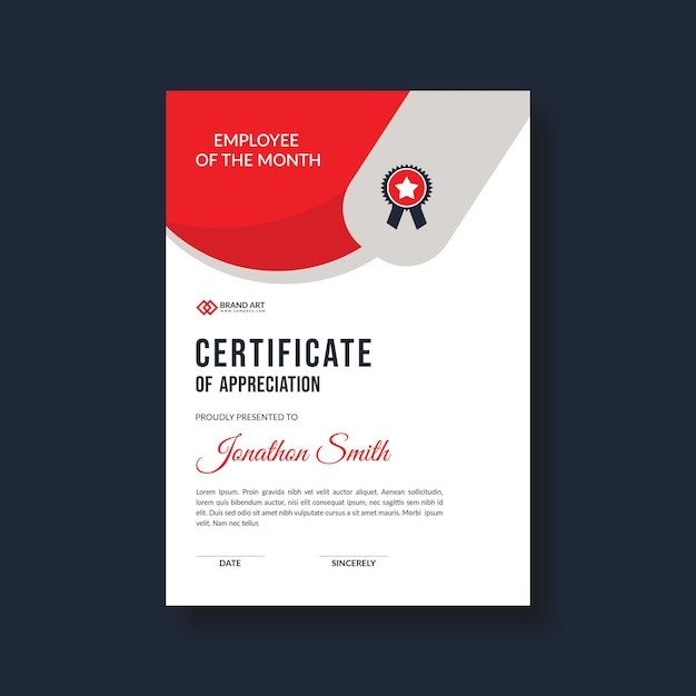 PSD certificate template