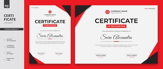 Certificate templates