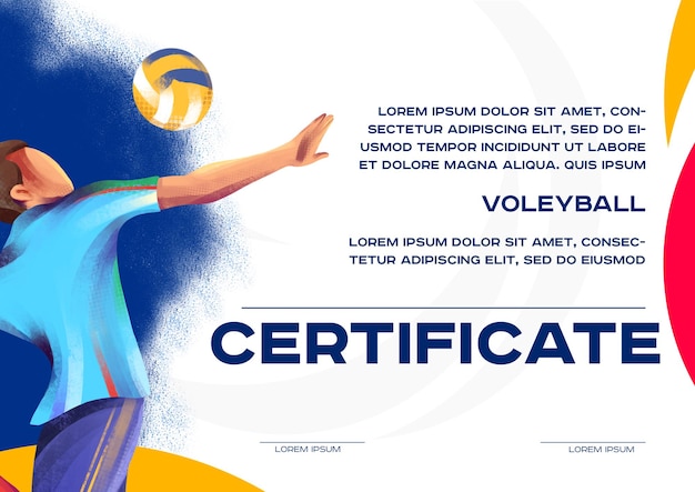 PSD certificate volleyball