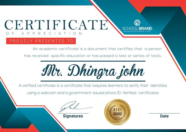 certificate