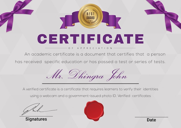 Certificate