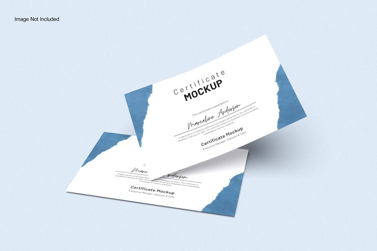 PSD certivicate mockup