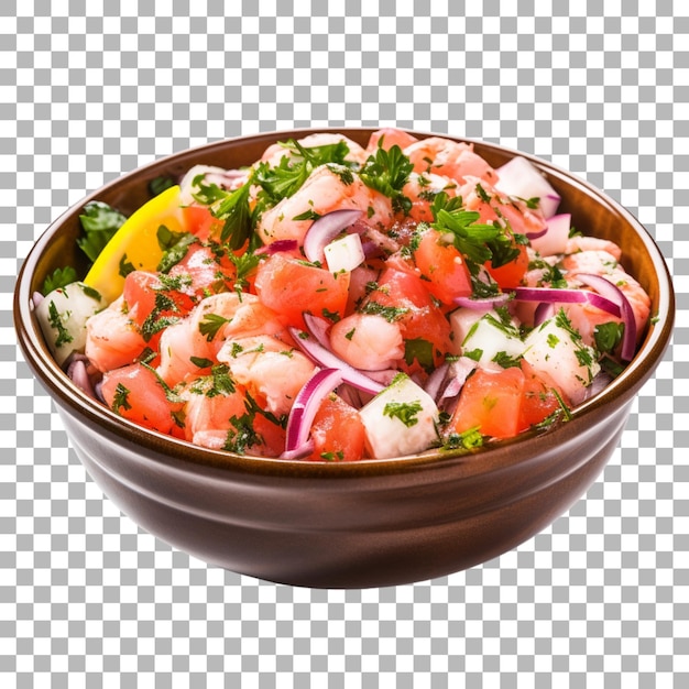 Ceviche on transparent background