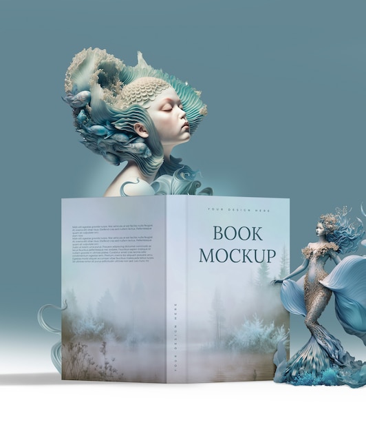 PSD collage di mockup cgi di un libro per bambini