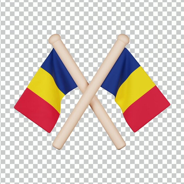 PSD chad flag 3d icon