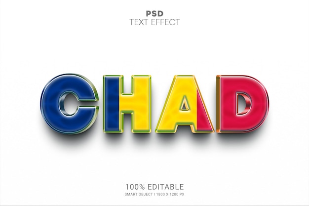 Chad PSD Editable Text Effect Design