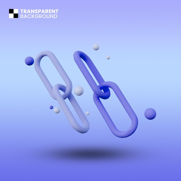 Chain 3d icon isolated