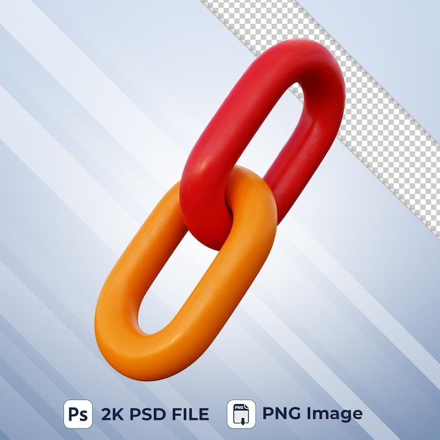 PSD Значок цепи 3d