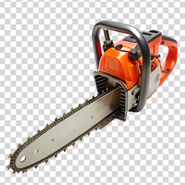 PSD chainsaw isolated on transparent background