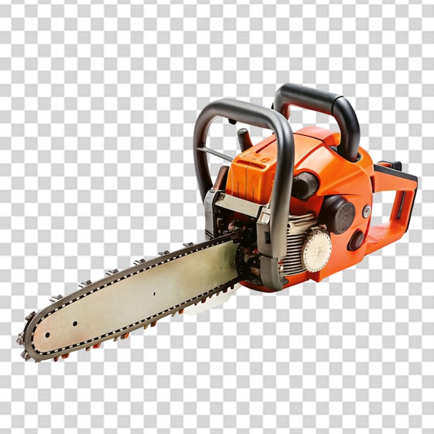 PSD chainsaw isolated on transparent background