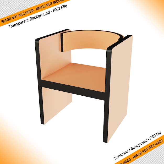 PSD chair design 3d rendering for furniture needs