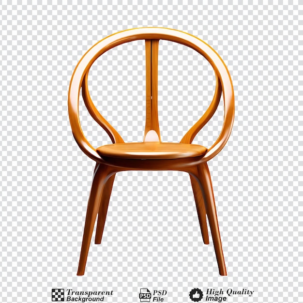 PSD chair design a chair with a wooden legs isolated on transparent background