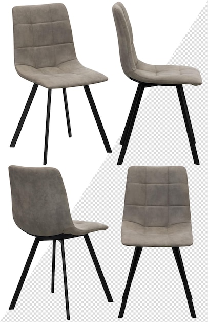 chair for home or cafe element of the interior isolated from the background in different angles