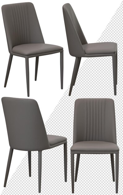 PSD chair for home or cafe element of the interior isolated from the background in different angles