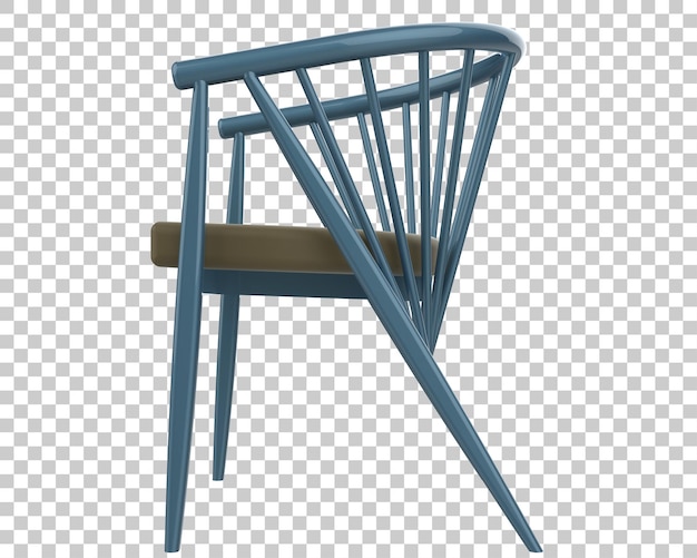 PSD illustrazione di rendering 3d di una sedia isolata su uno sfondo trasparente