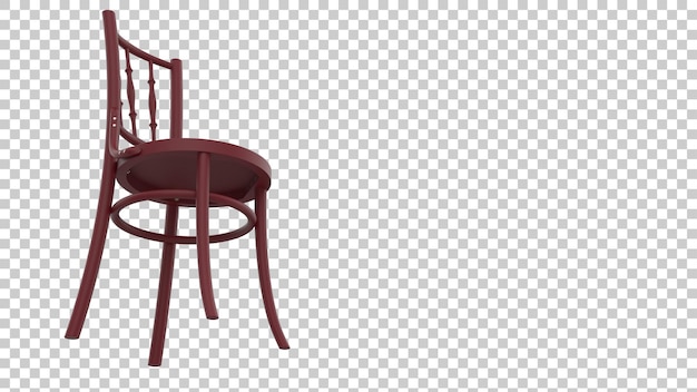 PSD chair isolated on transparent background 3d rendering illustration