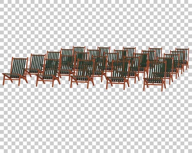 Illustrazione di rendering 3d di una sedia isolata su uno sfondo trasparente