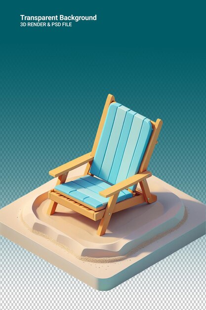 PSD a chair that has a blue cushion that says  the chair