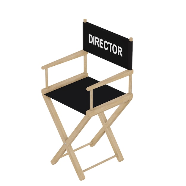 A chair that says director is written in white