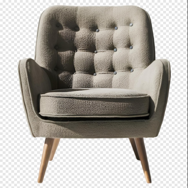 PSD a chair with a back that says quot the word quot on it