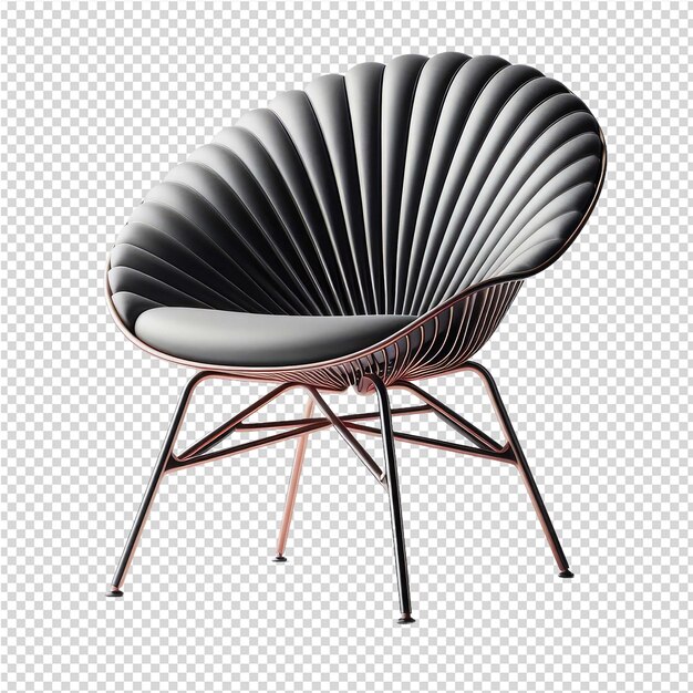 PSD a chair with a curved back and the word quot a quot on it