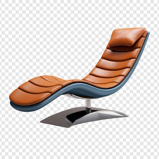 PSD chaise lounge chair isolated on transparent background