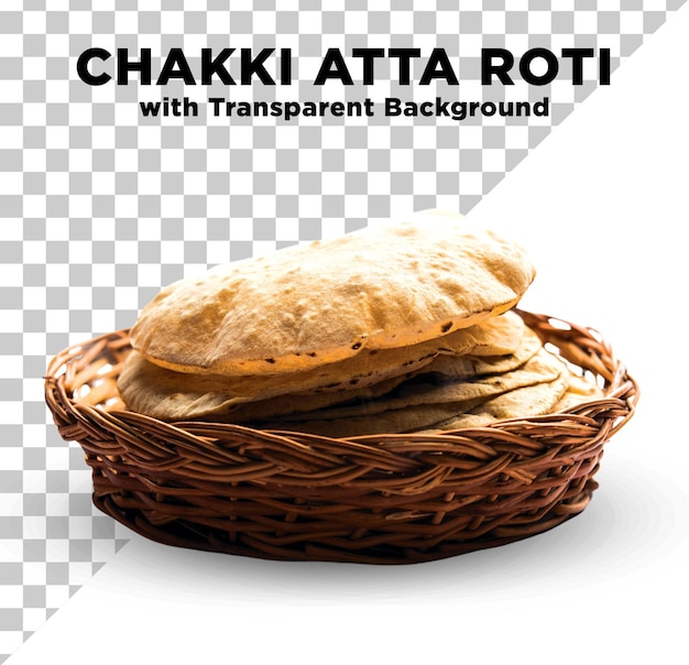 PSD chakki atta roti photo psd with transparent background