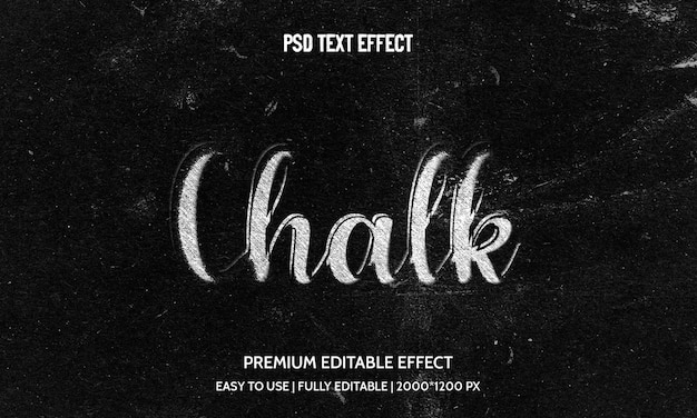 Chalk 3d editable text effect