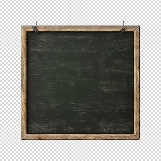 PSD chalk board isolated on transparent background