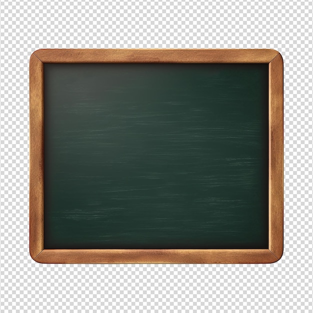 PSD chalk board isolated on transparent background