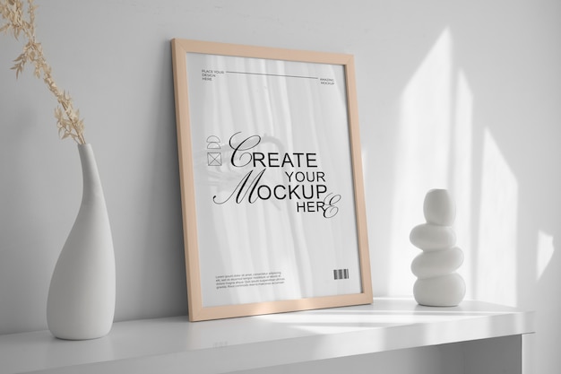 PSD chalk decoration frame mockup