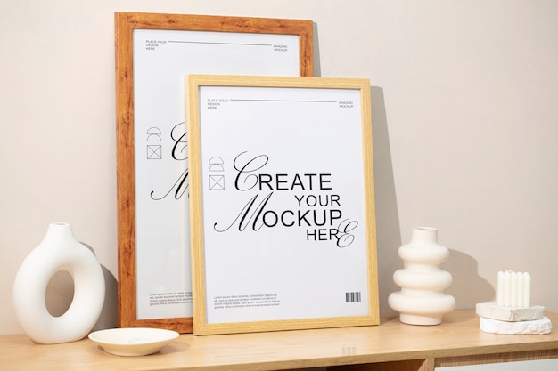 Chalk decoration frame mockup