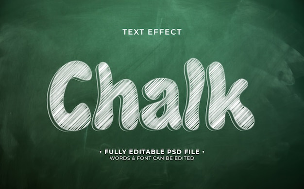 PSD chalk text effect