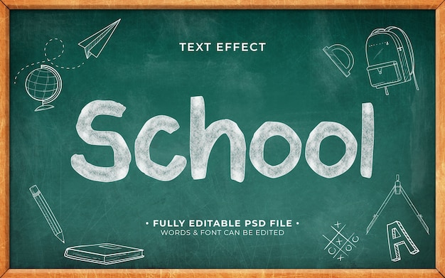 PSD chalk text effect