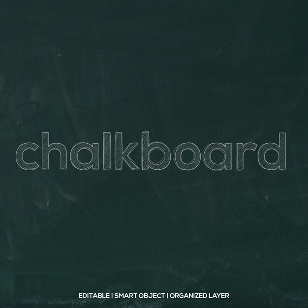 PSD chalkboard font effect