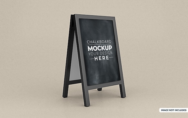 Chalkboard menu sign mockup design template