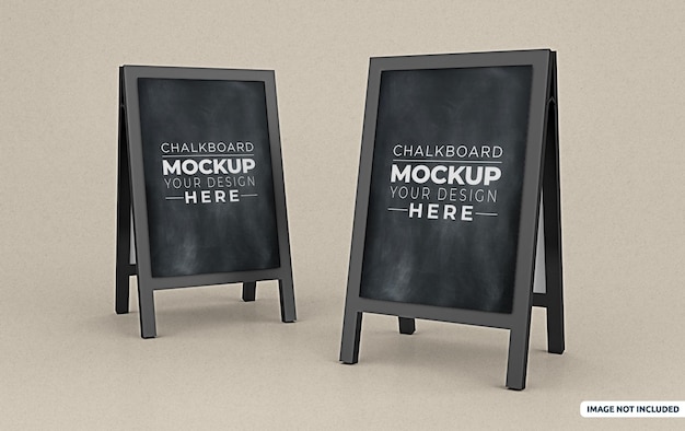 chalkboard menu sign mockup design template