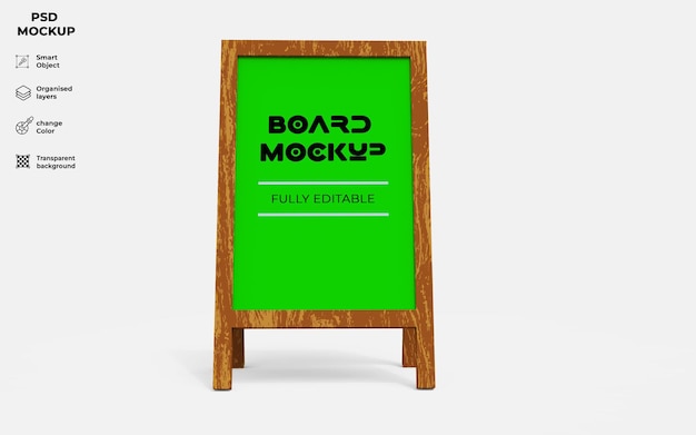 Знак классной доски для ресторана Mockup