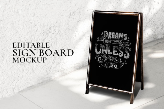 PSD chalkboard sign  for restaurant