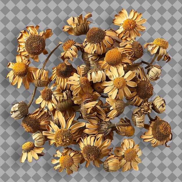 Chamomile Flowers Type of Herb Matricaria Chamomilla Form of Isolated Object on Clean Background