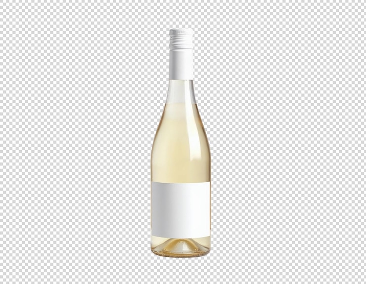 PSD champagne bottle isolated on white