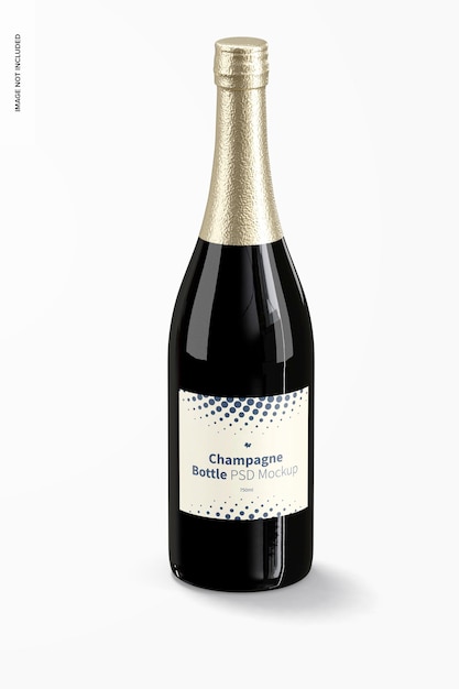 Bottiglia di champagne mockup